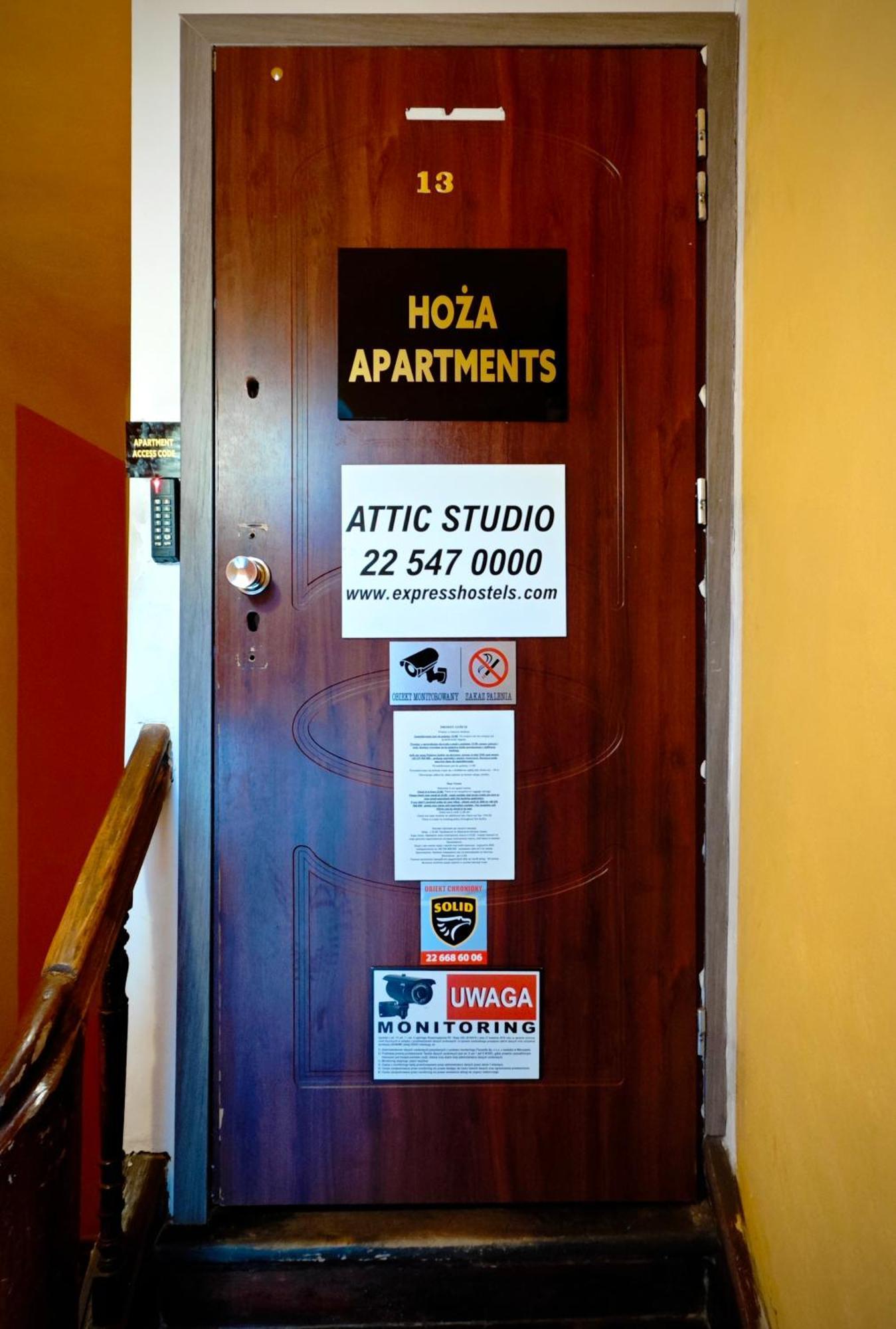 Apartamenty Hoza Attic Studio วอร์ซอ ภายนอก รูปภาพ